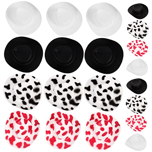 YARNOW 40 Stück Teiliges Mini Cowboy Hüte aus Leichte Mini Hüte für Bastelprojekte Puppendekorationen und Partyzubehör für DIY Kostüm und Geschenkgestaltung von YARNOW