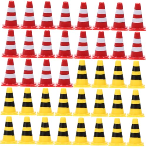 YARNOW 40 Stück Teiliges Mini Verkehrskegel Spielzeugset aus Robustem Leuchtend Rote und Gelbe Verkehrsleitkegel für Pädagogisches Straßenschild Simulationsspielzeug zur YARNOW 40 Stück Teiliges Mini Verkehrskegel Spielzeugset aus Robustem Leuchtend Rote und Gelbe Verkehrsleitkegel für Pädagogisches Straßenschild Simulationsspielzeug zur von YARNOW