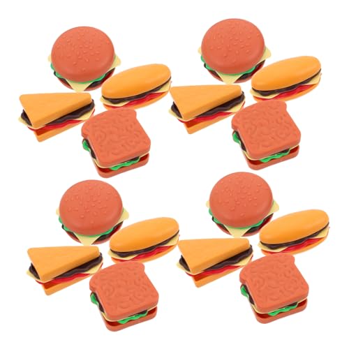 YARNOW 40 Stück Teiliges Miniatur Fast Food Spielset mit Realistischen Hamburger Toast und Sandwich Modellen Detailgetreue Simulation für Kreatives Rollenspiel und DIY von YARNOW