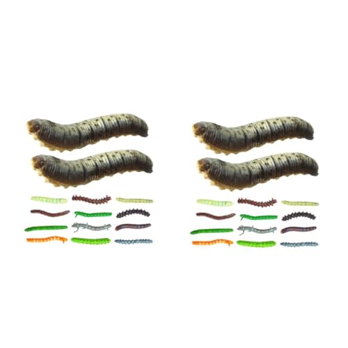 YARNOW 40 Stück Teiliges von Realistischen Kunststoff Wurm Modellen Lernspielzeug für Halloween Streiche und Bildungszwecke Vielseitige Insekten für Spiel und Lernen von YARNOW