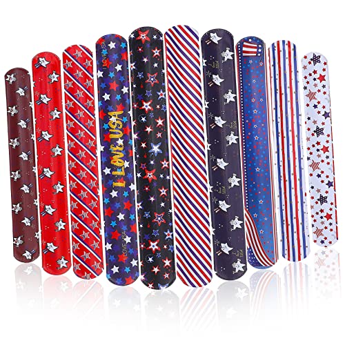 YARNOW 40 Stück Unabhängigkeitstag Slap Armbänder Kreative und Handgelenkspielzeuge für Juli Feiern Party Langlebig und Spaßig YARNOW 40 Stück Unabhängigkeitstag Slap Armbänder Kreative und Handgelenkspielzeuge für Juli Feiern Party Langlebig und Spaßig von YARNOW