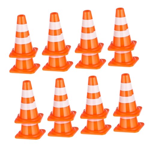 YARNOW 40 Stück Verkehrskognitives Straßensperre Verkehrseinrichtungen Mini -verkehrskegel Bohren Farbige Zapfen Fußballmasten Orange Plastik von YARNOW