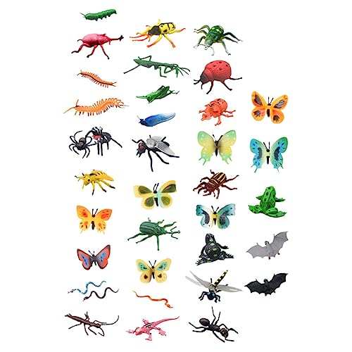 YARNOW 43 Stück Insektenmodell Fake Bugs Toy Plastikkinderinsekten Insekten für Bildungszwecke Insektenspielzeug für Insekten gefälschte Kinderinsekten PVC von YARNOW