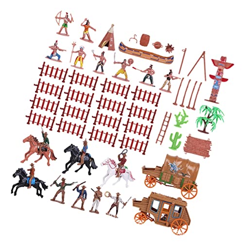 YARNOW 43 Stück Teiliges Western Cowboy Figuren Modelle Realistische Simulationsfiguren für Rollenspiele Dekorationen und Bildungsspielzeug für Sandkasten und Landschaftsbau YARNOW 43 Stück Teiliges Western Cowboy Figuren Modelle Realistische Simulationsfiguren für Rollenspiele Dekorationen und Bildungsspielzeug für Sandkasten und Landschaftsbau von YARNOW