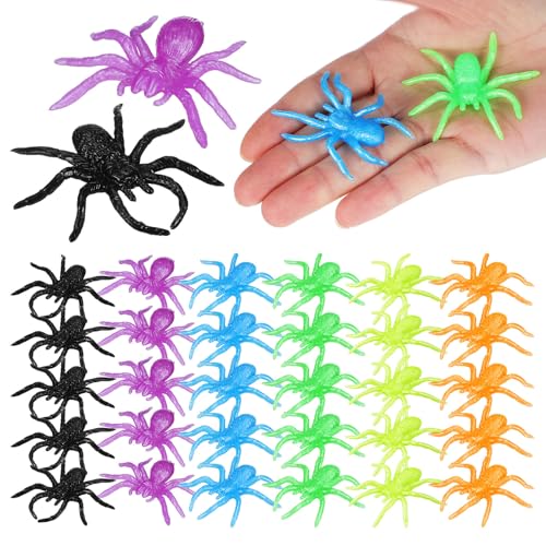 YARNOW 48 Stück Halloween-partygeschenke, Gefälschte Spinnen – Dehnbares Spielzeug für Jungen Und Mädchen, Streich-Requisiten, Partyzubehör, Halloween-leckereien, Goodie-Bag-füller YARNOW 48 Stück Halloween-partygeschenke, Gefälschte Spinnen – Dehnbares Spielzeug für Jungen Und Mädchen, Streich-Requisiten, Partyzubehör, Halloween-leckereien, Goodie-Bag-füller von YARNOW