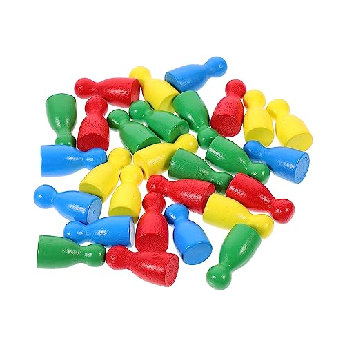 YARNOW 48 Stück Holz Schachfiguren Menschliche Form Spielsteine Rot Gelb Blau und Grün Brettspiel Zubehör für Fördert Intelligenz und Logisches YARNOW 48 Stück Holz Schachfiguren Menschliche Form Spielsteine Rot Gelb Blau und Grün Brettspiel Zubehör für Fördert Intelligenz und Logisches von YARNOW