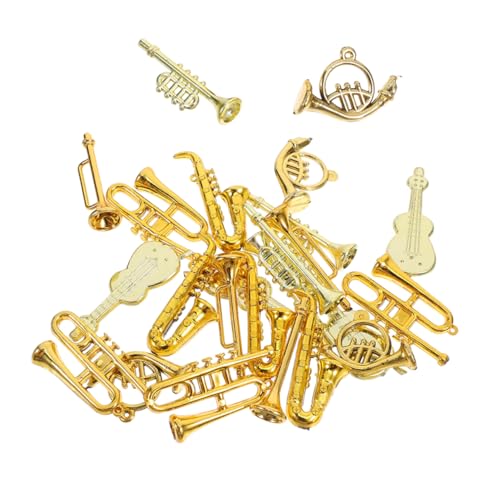 YARNOW 48 Stück Kleiner Musikinstrumentanhänger Saxophon Aus Kunststoff Saxophonmodell Mini-Musikinstrument-schlüsselanhänger Puppenhaus-musikinstrumente Mini-trompete Golden Plastik YARNOW 48 Stück Kleiner Musikinstrumentanhänger Saxophon Aus Kunststoff Saxophonmodell Mini-Musikinstrument-schlüsselanhänger Puppenhaus-musikinstrumente Mini-trompete Golden Plastik von YARNOW