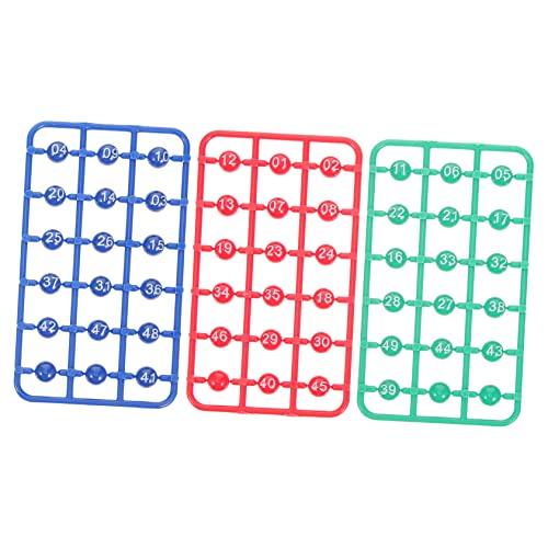 YARNOW 49Stücke Bunte Bingo Lotteriekugeln Kunststoffkugeln für Verlosungsspiele Partyspiele und Tombola Kreative Spiel Requisite für Erwachsene von YARNOW