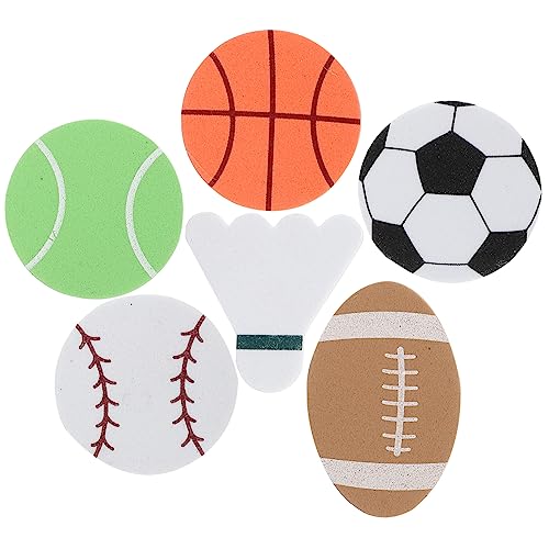 YARNOW 4Er-Packung Pack Aufkleber Selbstklebende Dekoration für Basketball Baseball Fußball Tennis und Badminton für Ball Themenpartys und Scrapbooking pro Packung YARNOW 4Er-Packung Pack Aufkleber Selbstklebende Dekoration für Basketball Baseball Fußball Tennis und Badminton für Ball Themenpartys und Scrapbooking pro Packung von YARNOW
