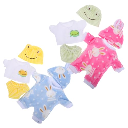 YARNOW 4Sätze Niedliche Puppenkleidung Für Puppen Tierkostüme Für Einschließlich Gelber Frosch Frosch Und Blauer Hase Outfit YARNOW 4Sätze Niedliche Puppenkleidung Für Puppen Tierkostüme Für Einschließlich Gelber Frosch Frosch Und Blauer Hase Outfit von YARNOW