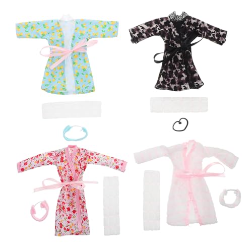 YARNOW 4sätze Puppen-nachtwäsche Puppen-Pyjamas Bademäntel Mit Handtuch Und Stirnband-Set Mini-toilettenartikel-zubehör Für YARNOW 4sätze Puppen-nachtwäsche Puppen-Pyjamas Bademäntel Mit Handtuch Und Stirnband-Set Mini-toilettenartikel-zubehör Für von YARNOW