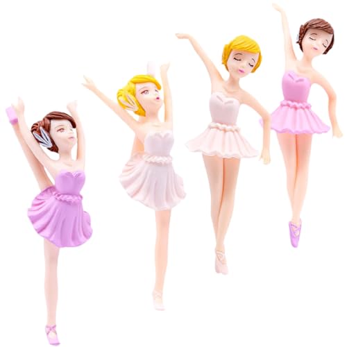 YARNOW 4Stücke Ballerina Figuren Tortendekoration Mädchenfigur Für Geburtstagstorten Cupcake Topper Elegantem Und Feierlichkeiten Und Kreative Backprojekte YARNOW 4Stücke Ballerina Figuren Tortendekoration Mädchenfigur Für Geburtstagstorten Cupcake Topper Elegantem Und Feierlichkeiten Und Kreative Backprojekte von YARNOW