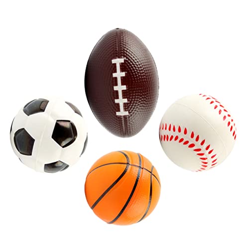 YARNOW 4Stücke Dekompressionsspielzeug Entzückende Squeeze Toy Sportbälle Für Stressabbau Tragbares Sensorisches Zum Drücken Und Erwachsene von YARNOW