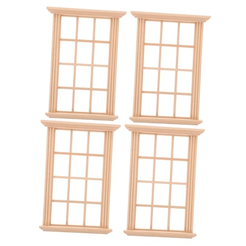 YARNOW 4Stücke Felder Fensterrahmen für Puppenhaus Modell Fensterrahmen Dekoration für Dollhouse Design von YARNOW