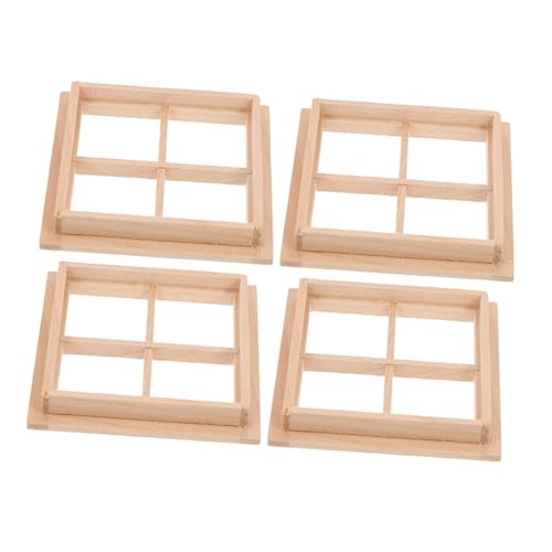 YARNOW 4Stücke Fensterrahmen Für Puppenhaus Dekoration Teiliges Aus Hochwertigem Für Märchengärten Und Kreative Projekte Stabil Und Langlebig Perfektes von YARNOW
