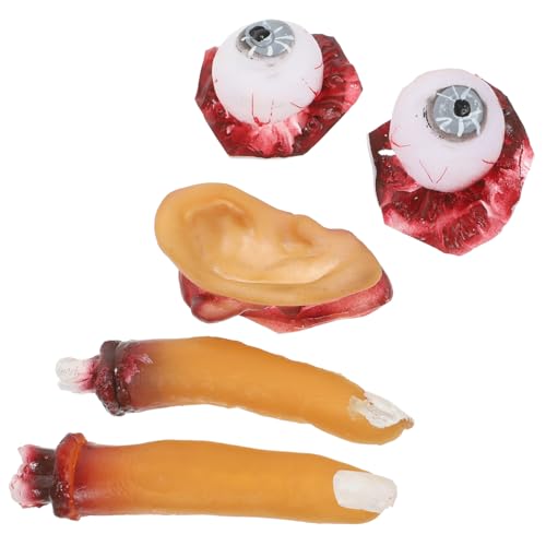 YARNOW 4Stücke Halloween Deko Gruselige Blutige Gefälschte Finger Und Augen Für Halloween Feiern Realistische Simulation Von Körperorganen Als Schaurige Requisite von YARNOW