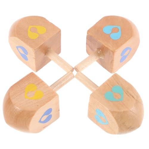 YARNOW 4Stücke Holz Chanukka Dreidel aus Natürlichem Holz DIY für Chanukka Partys Bemalbar für Kreative Kinderaktivitäten Vielseitig Einsetzbar und Dekoration von YARNOW