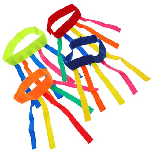 YARNOW 4Stücke Kinderspiel Gürtel Für Schwanzfangen Trainingsspielzeug Für Jungen Und Blau Rot Orange Grün Spaßige Outdoor Spiele von YARNOW