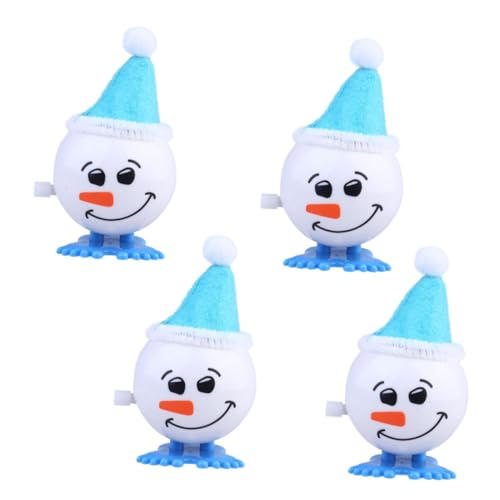 YARNOW 4Stücke Lustige Schneemann Figuren Für Blau Laufspielzeug Zur Weihnachtsdekoration Und Partybevorzugung Für Jungen von YARNOW
