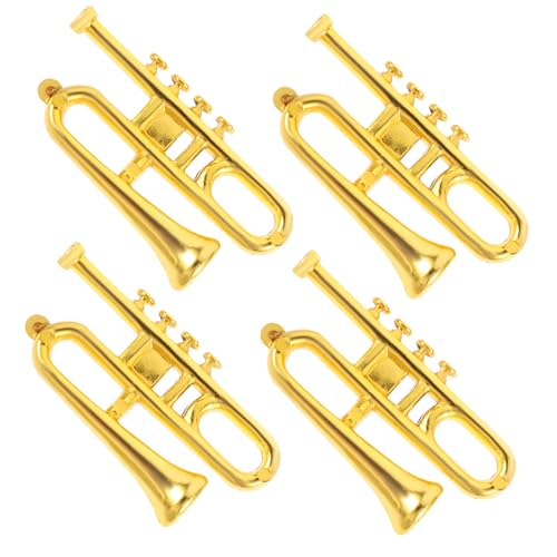 YARNOW 4Stücke Musikinstrumente Klassische Miniaturinstrumente Für Puppenhaus Dekoration Als Requisite Für Miniaturwelten Und Szenerien von YARNOW