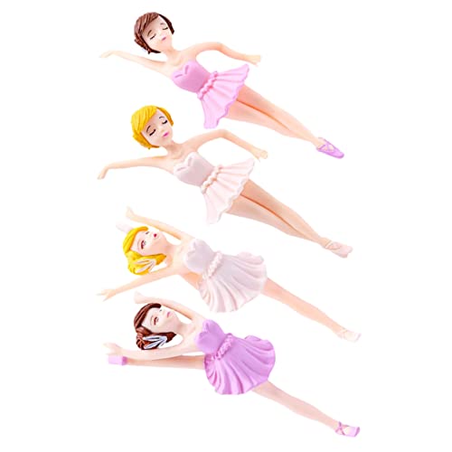 YARNOW 4Stücke Teiliges Dekoration Elegante Ballerina Figuren Für Geburtstagstorte Und Süßes Partyzubehör Für Kindergeburtstag Und Festlichkeiten von YARNOW