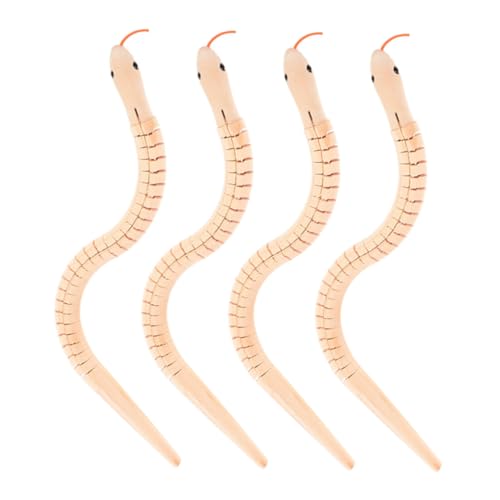 YARNOW 4Stücke Teiliges Flexibles Schlangenmodell aus Holz Unvollendetes Schlangenspielzeug für Kreative DIY Bastelset Künstlerischen Fähigkeiten und Feinmotorik Ab YARNOW 4Stücke Teiliges Flexibles Schlangenmodell aus Holz Unvollendetes Schlangenspielzeug für Kreative DIY Bastelset Künstlerischen Fähigkeiten und Feinmotorik Ab von YARNOW