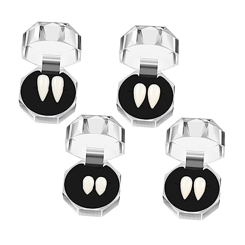 YARNOW 4Stücke Teiliges Halloween Vampirzähne Cosplay Zubehör Nützliche Prothesen für Partykostüme für Halloween Feste und Kostümpartys von YARNOW