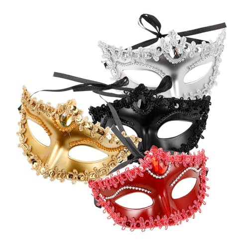 YARNOW 4Stücke Teiliges Maske Cosplay Halbgesicht Maskerade für Kostümparty Innovatives Design für Auftritte von YARNOW