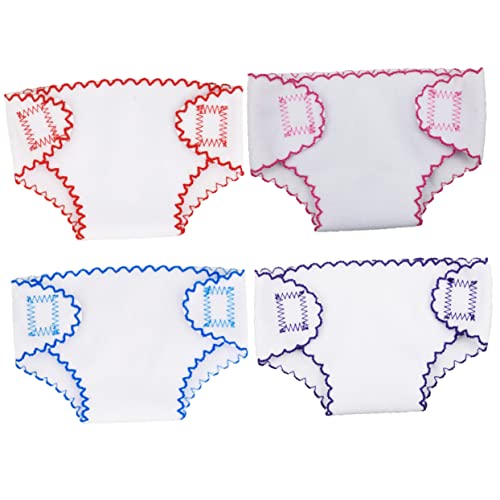 YARNOW 4Stücke Teiliges Wiederverwendbare Puppenunterwäsche Aus Puppenwindelzubehör Für Puppen Und Langlebig Waschbar Und Kreative von YARNOW