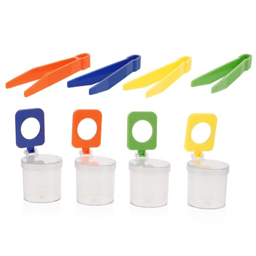 YARNOW 4Stücke Vergrößerungsbox für Insektenbeobachtungslupe Beobachtungsgläser mit Lupe und Pinzette für Outdoor Erkundungen und Lernspiele YARNOW 4Stücke Vergrößerungsbox für Insektenbeobachtungslupe Beobachtungsgläser mit Lupe und Pinzette für Outdoor Erkundungen und Lernspiele von YARNOW