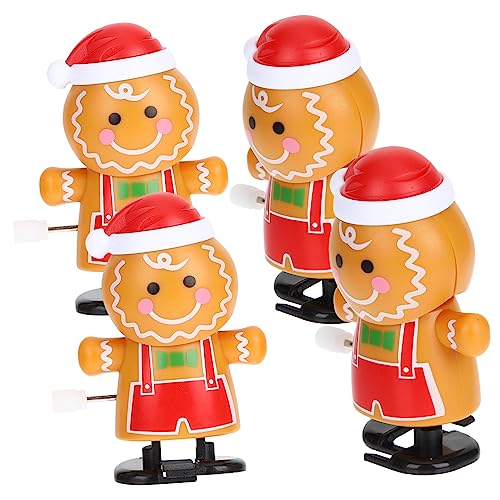 YARNOW 4Stücke Weihnachten Aufziehspielzeug Lustige Lebkuchenmann Figuren Für Weihnachtsspielzeug Für Festliche Spiele YARNOW 4Stücke Weihnachten Aufziehspielzeug Lustige Lebkuchenmann Figuren Für Weihnachtsspielzeug Für Festliche Spiele von YARNOW