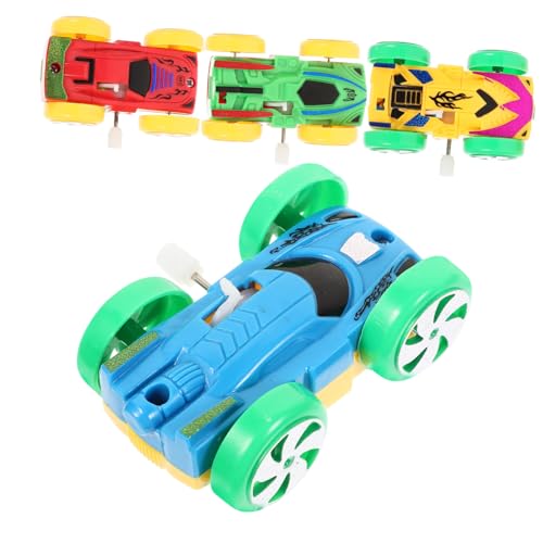 YARNOW 4Stücke Wind Up Spielzeugautos für Doppelseitiges Aufziehspielzeug und Robust Fördert Kreativität und Motorische Fähigkeiten Jungen von YARNOW