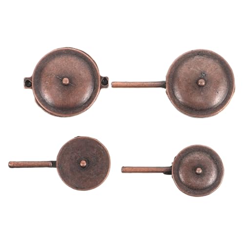 YARNOW 4er Set Puppenhaus -Topf -Set Puppenhausmöbel Miniaturtöpfe Mini-kochgeschirr Für Die Küche Minikocher Miniaturmöbel Metall Dark Brown YARNOW 4er Set Puppenhaus -Topf -Set Puppenhausmöbel Miniaturtöpfe Mini-kochgeschirr Für Die Küche Minikocher Miniaturmöbel Metall Dark Brown von YARNOW