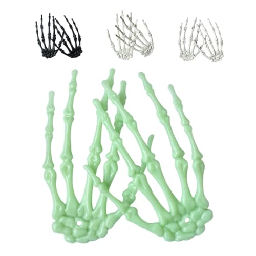 YARNOW 4paare Skeletthände Halloween-Dekoration Bewegliche Knochenkrallen Gruselige Party-Accessoires Spukhaus-anhänger Indoor Und Outdoor YARNOW 4paare Skeletthände Halloween-Dekoration Bewegliche Knochenkrallen Gruselige Party-Accessoires Spukhaus-anhänger Indoor Und Outdoor von YARNOW