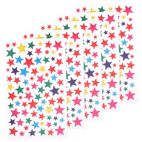 YARNOW 5 Blätter Star-Belohnungsaufkleber Stern Aufkleber Aufkleber süße Mini-Aufkleber Aufkleber Sterne Dekorative Sternaufkleber Sterne-Belohnungsaufkleber PVC Bunt YARNOW 5 Blätter Star-Belohnungsaufkleber Stern Aufkleber Aufkleber süße Mini-Aufkleber Aufkleber Sterne Dekorative Sternaufkleber Sterne-Belohnungsaufkleber PVC Bunt von YARNOW