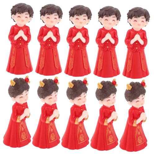 YARNOW 5 Paare Mini Chinesisches Brautpaar Figurines Traditionelle Hochzeitsdekoration Chinesischer Stil Cake Topper für Hochzeitstorte Kompakt und Kulturell für Festliche Anlässe YARNOW 5 Paare Mini Chinesisches Brautpaar Figurines Traditionelle Hochzeitsdekoration Chinesischer Stil Cake Topper für Hochzeitstorte Kompakt und Kulturell für Festliche Anlässe von YARNOW
