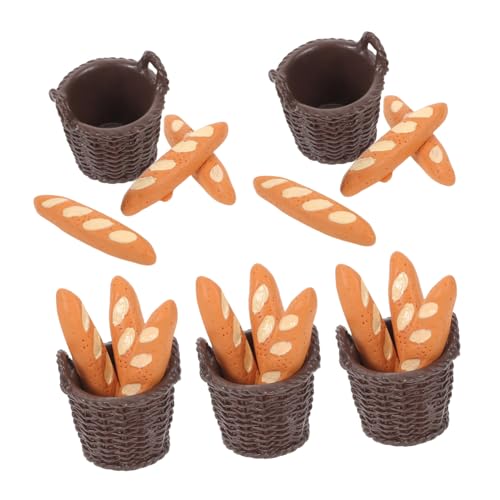 YARNOW 5 Satz Teiliges Miniatur-brotkorb Realistischen Harz-brotmodellen Detailgetreue Französische Baguettes Vielseitige Puppenhaus-deko für Küche Bäckerei Fotografie und Kreative YARNOW 5 Satz Teiliges Miniatur-brotkorb Realistischen Harz-brotmodellen Detailgetreue Französische Baguettes Vielseitige Puppenhaus-deko für Küche Bäckerei Fotografie und Kreative von YARNOW