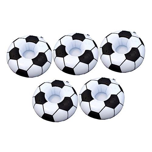 YARNOW 5 Stück Aufblasbarer Fußball Getränkehalter Set für Strandpartys Luau Feiern und Pool Events Stabil und Einfach zu aus Hochwertigem PVC Gefertigt YARNOW 5 Stück Aufblasbarer Fußball Getränkehalter Set für Strandpartys Luau Feiern und Pool Events Stabil und Einfach zu aus Hochwertigem PVC Gefertigt von YARNOW