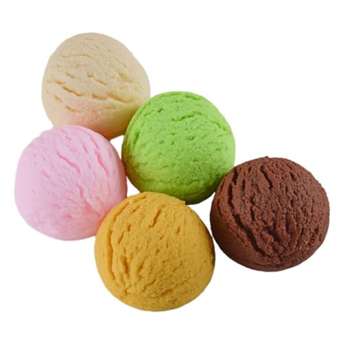 YARNOW 5 Stück Faux Eiscreme Bälle Imitation Dessert Requisiten Dekorative für Vitrinen Fotorequisiten und Heimdekoration Lebensmittelecht Wiederverwendbar Realistische Form YARNOW 5 Stück Faux Eiscreme Bälle Imitation Dessert Requisiten Dekorative für Vitrinen Fotorequisiten und Heimdekoration Lebensmittelecht Wiederverwendbar Realistische Form von YARNOW