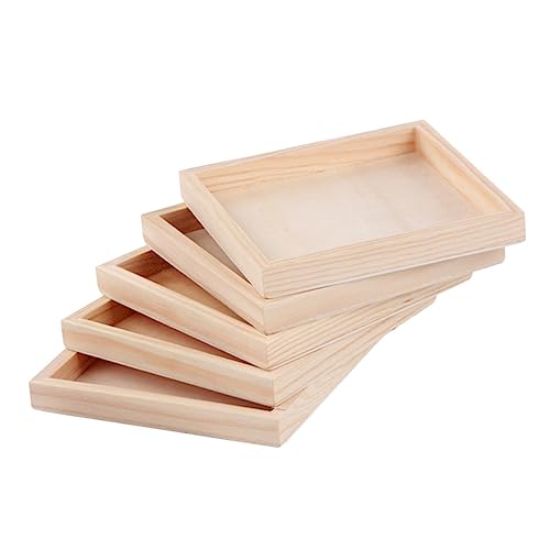 YARNOW 5 Stück Holztablett für Puzzle Teiliges aus Unbehandeltem Holz Quadratische Aufbewahrungstabletts für Bauklötze zur Ordentlichen Lagerung und Organisation von Puzzle Spielzeugen YARNOW 5 Stück Holztablett für Puzzle Teiliges aus Unbehandeltem Holz Quadratische Aufbewahrungstabletts für Bauklötze zur Ordentlichen Lagerung und Organisation von Puzzle Spielzeugen von YARNOW