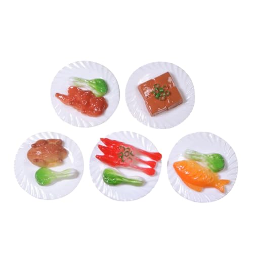 YARNOW 5 Stück Künstliche Lebensmittel Requisiten Teiliges Realistische Fake Food Modelle aus Resin für Puppenhaus Dekoration Fotografie und Kreatives von YARNOW