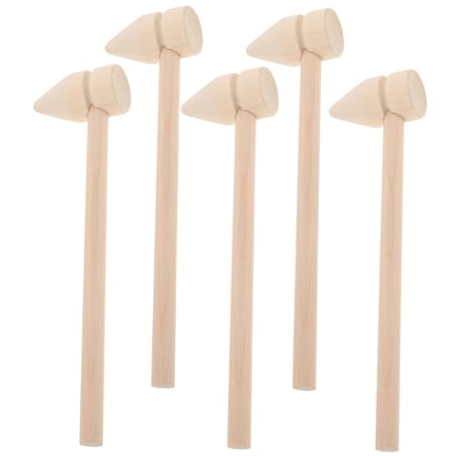YARNOW 5 Stück Mini Holzhammer Teiliges aus Holz für Handtraining und Fingerspitzenkoordination Pädagogisch Vielseitig als Partygeschenk oder Lernspielzeug für Geeignet von YARNOW