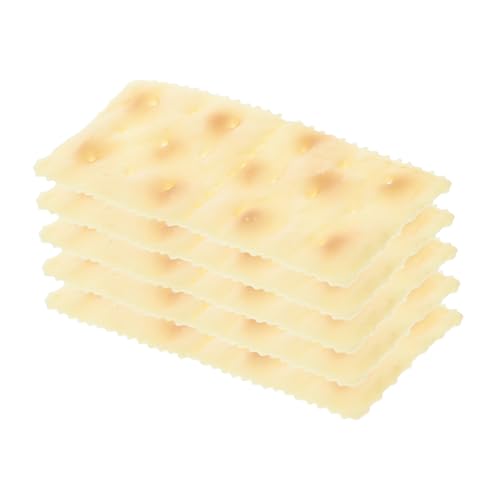 YARNOW 5 Stück Nachgemachte Soda-Cracker Mini-harzfutter Kekse Falsches Gebäck Kekse Aus Plastik Lebensmittel-Requisiten, Prop Essen PVC Beige YARNOW 5 Stück Nachgemachte Soda-Cracker Mini-harzfutter Kekse Falsches Gebäck Kekse Aus Plastik Lebensmittel-Requisiten, Prop Essen PVC Beige von YARNOW