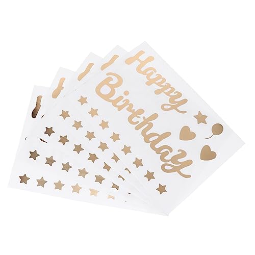YARNOW 5 Stück Selbstklebende Geburtstagsballon Aufkleber Dekorative Sticker für Partys DIY Bastelprojekte und Feiern für Kreative Geburtstagsdekorationen von YARNOW