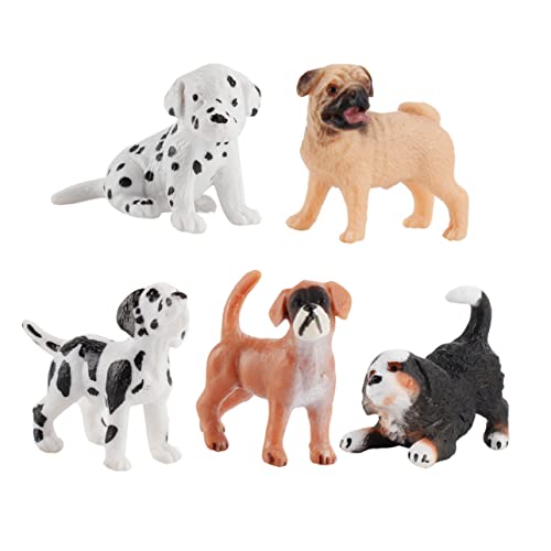 YARNOW 5 Stück Simulationshund Welpe Haustier Hundespielzeug Hundenapf hühner House Decoration tortendeko Einschulung Desktop-Dekore für Hunde Kuchendeckel für Hunde PVC von YARNOW