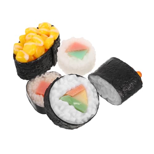 YARNOW 5 Stück Sushi Modell Künstliches Sushi Künstliche Lebensmittel Gefälschte Lebensmittel Gefälschte Dessert Dekorationen Sushi Für Lebensmittel Modell Sushi Tisch von YARNOW