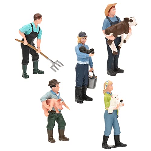YARNOW 5 Stück Teiliges Figuren Dekoration Realistische Farmer Modelle für Schreibtisch und Miniaturgärten für Langlebig und Detailgetreu YARNOW 5 Stück Teiliges Figuren Dekoration Realistische Farmer Modelle für Schreibtisch und Miniaturgärten für Langlebig und Detailgetreu von YARNOW