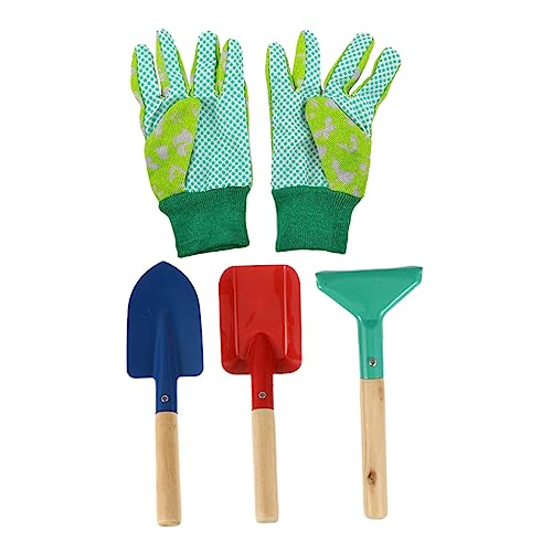 YARNOW 5 Stück Teiliges Gartenwerkzeug Set Schaufel Kelle Rechen und Handschuhe für Kleine Fördert Motorische Fähigkeiten und Spaß Am Zufällige Farbe von YARNOW