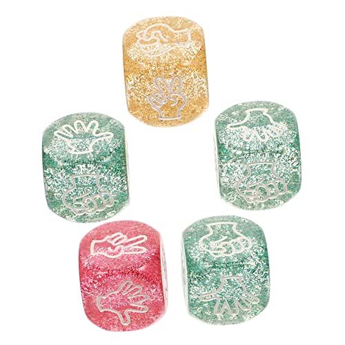 YARNOW 5 Stück Teiliges Glitzer Würfelset für Partyspiele Tragbare Spielwürfel für Brettspiele Fingerzeige und Baraktivitäten für Zuhause und Unterwegs YARNOW 5 Stück Teiliges Glitzer Würfelset für Partyspiele Tragbare Spielwürfel für Brettspiele Fingerzeige und Baraktivitäten für Zuhause und Unterwegs von YARNOW