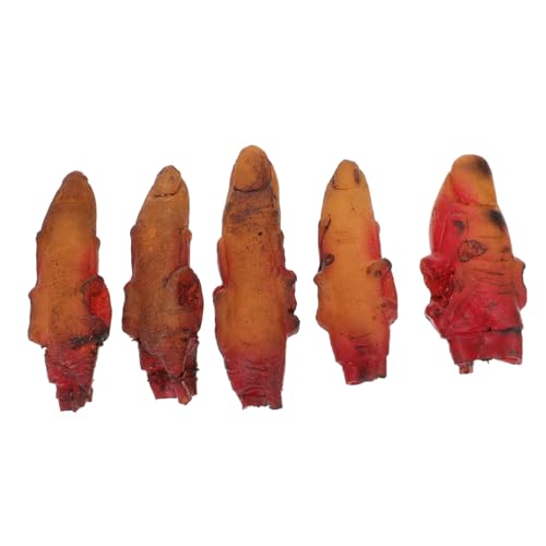 YARNOW 5 Stück Teiliges Halloween Deko Blutige Gruselfinger Realistische Falsche Finger Requisiten für Horror Partys Haunted House Dekoration für Halloween Trick Fingers und Cosplay YARNOW 5 Stück Teiliges Halloween Deko Blutige Gruselfinger Realistische Falsche Finger Requisiten für Horror Partys Haunted House Dekoration für Halloween Trick Fingers und Cosplay von YARNOW